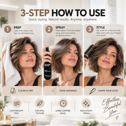 Volumizing & Hold Hair Spray – Lightweight, Bouncy Volume & Long-Lasting Style